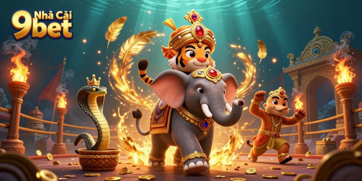 Engage with Nhà Cái 9bet's unique offering through rich casino-themed 3D illustration.