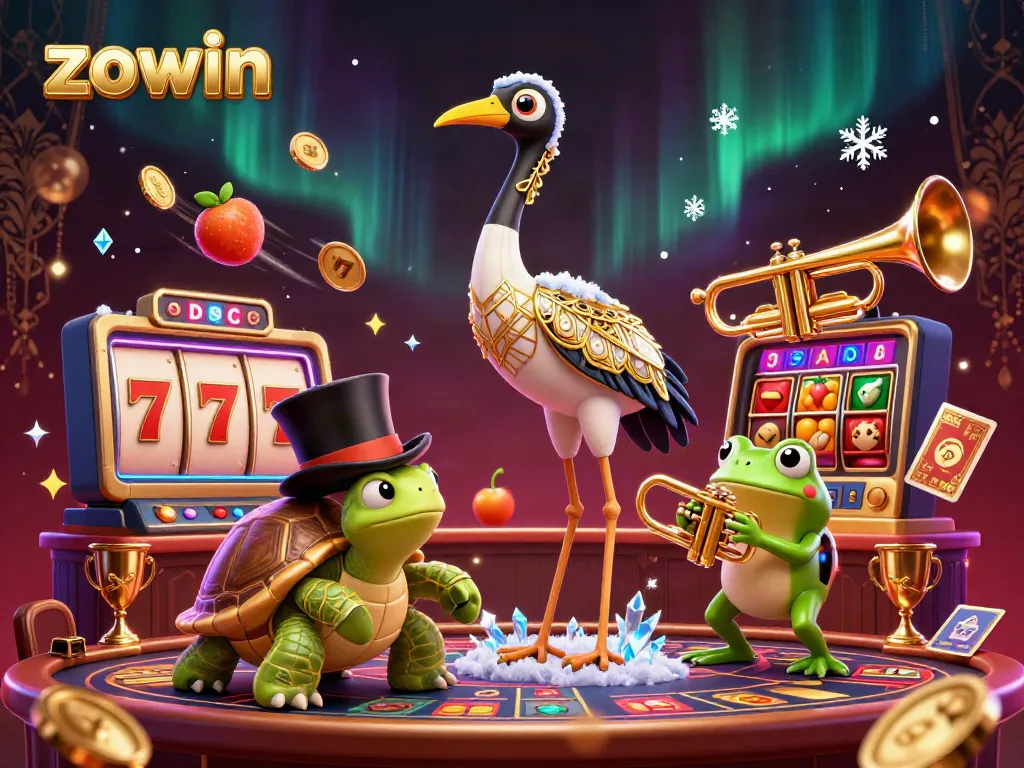 Zowin offers a dynamic casino scene with colorful characters and vibrant gaming elements, capturing the essence of gaming.